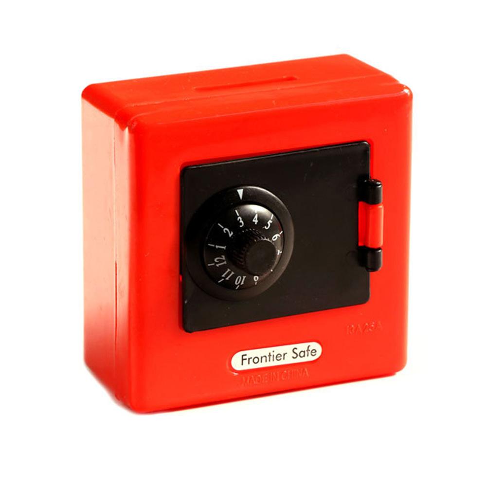 thumbnail image 4 of Caja de dinero Cajas de almacenamiento Cerradura de combinación Código de ahorro de monedas Caja de efectivo Rojo, 4 of 9