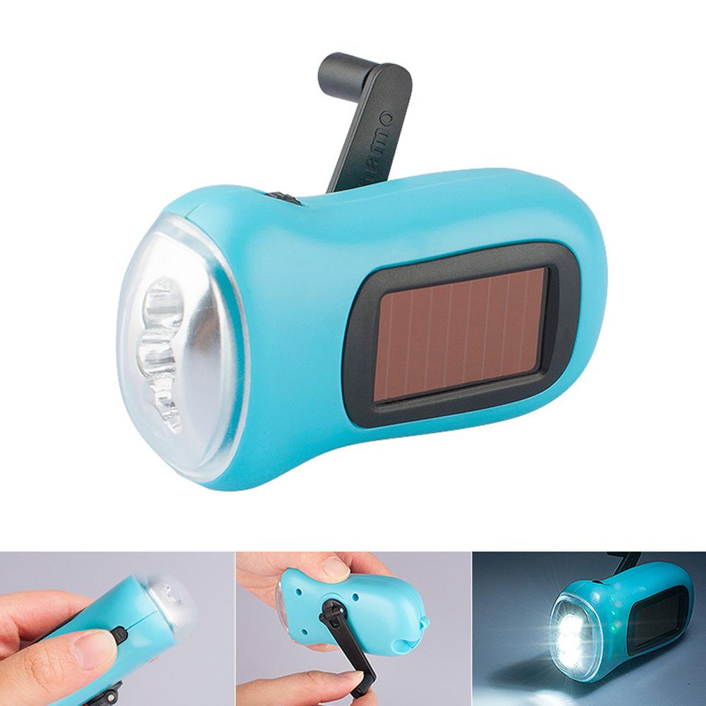 thumbnail image 4 of Antorcha Manivela Solar Dynamo Lámpara Exterior Emergencia LED Linterna azul, 4 of 9
